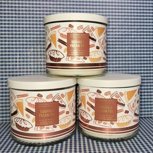 BBW Sugared Pecan Pie 3-Wick Candle Qty 3